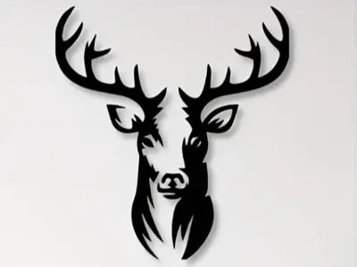 Minimalistische Hirsch-Silhouette aus PLA als Wanddekoration – Ansicht 2