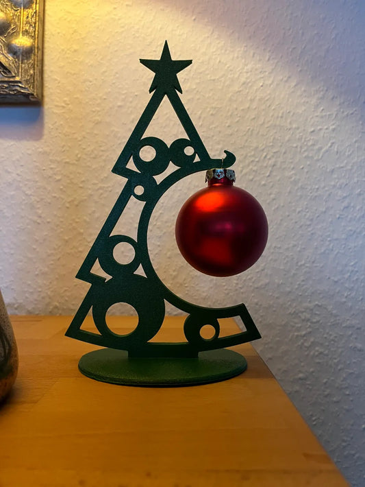2er-Set grüne Tisch-Weihnachtsbäume, Weihnachtsdekoration für den Tisch, ohne Kugeln – Ansicht 2