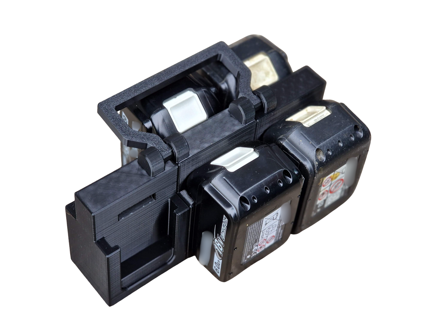 Akkuhalterung Aufhänger – Akku-Aufbewahrungsgestell kompatibel mit Makita 18V Li-Ion (BL1860/BL1850/BL1840/BL1830/BL1820/BL1815N)