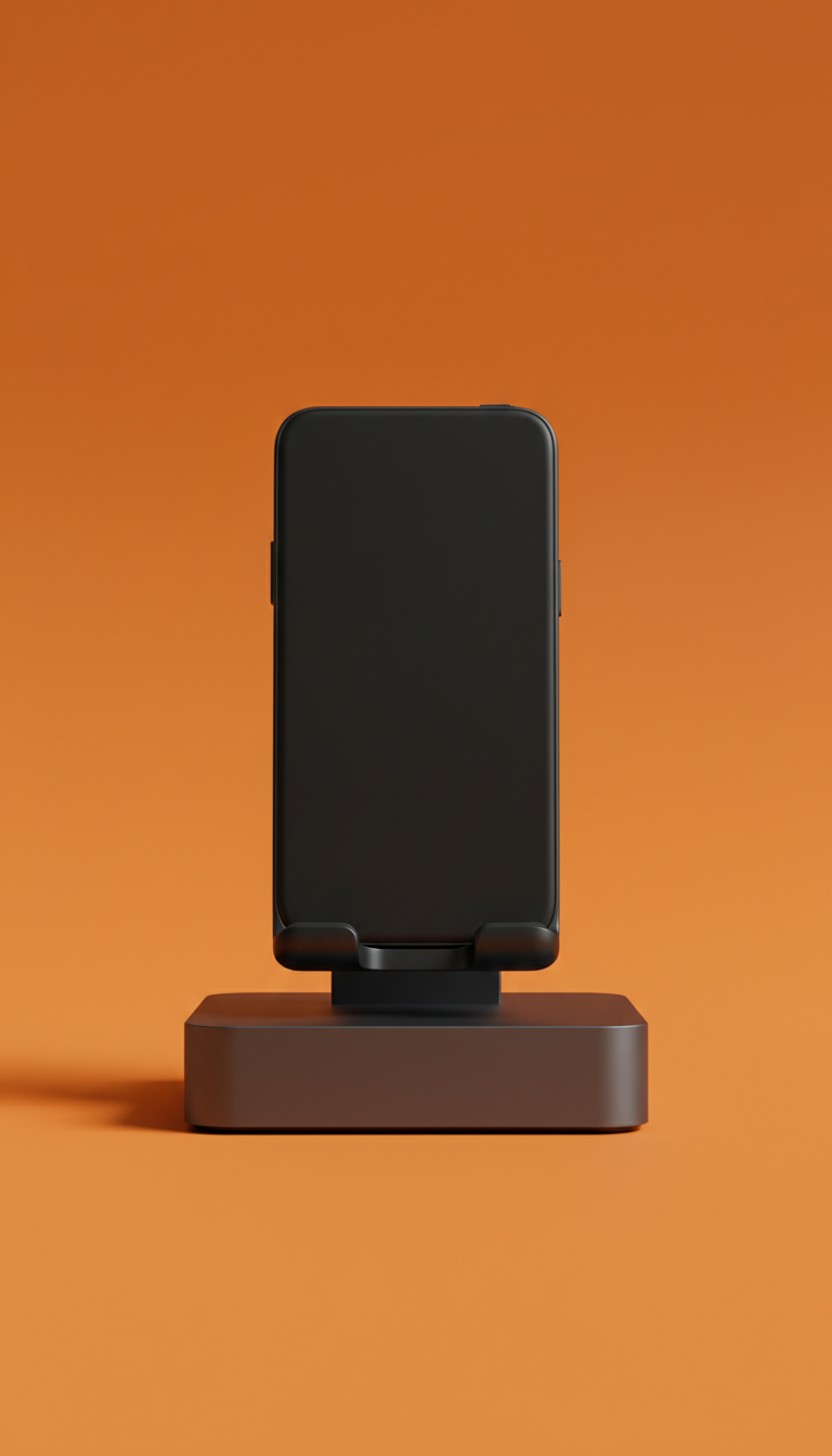 Mattschwarze Smartphone-Dockingstation