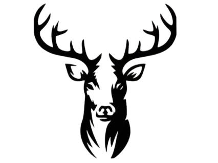 Minimalistische Hirsch-Silhouette aus PLA als Wanddekoration
