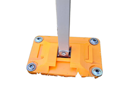 Zwei PETG-Ankerplatten für Markisenstützen