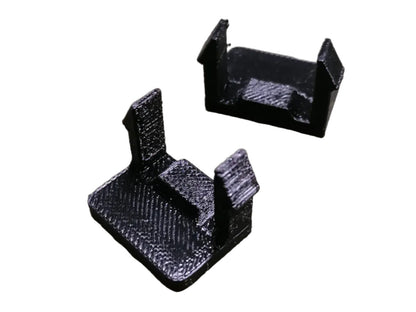Zwei PETG-Kennzeichenclips für einen Fahrradträger