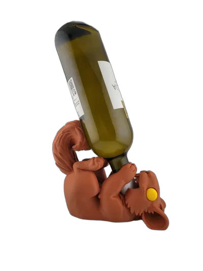 Eichhörnchen-Weinflaschenhalter aus PLA für eine Weinflasche