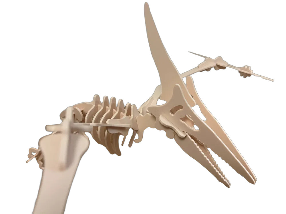 Beiges Pteranodon-3D-Puzzle aus zusammensetzbaren Teilen