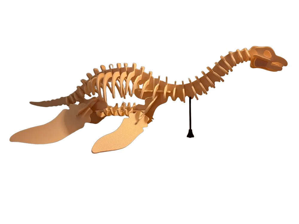 Beigefarbenes Plesiosaurus-3D-Puzzle aus PLA