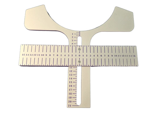 Schiebe-Lineal aus PLA zur Positionierung von T-Shirt-Aufdrucken, für DTF- und HTV-Designs, Weiß, 300 x 300 x 5 mm