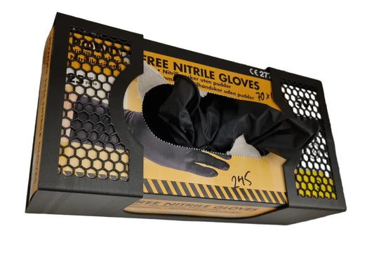 Wandhalter für Handschuhverpackungen aus PLA, Schwarz, für Verpackungen 240 x 122 x 70 mm