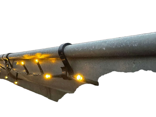 30 Dachrinnenhaken für Weihnachtsbeleuchtung, schwarze PETG-Haken zum Aufhängen von Außenbeleuchtung, 3D-gedruckt