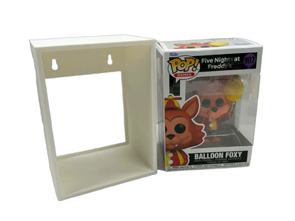 Zwei weiße Wandhalterungen mit Standard-Funko-Pop-Boxen an der Wand