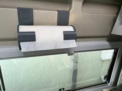 Verstellbarer PETG-Küchenrollenhalter mit Windrosenmotiv – Ansicht 2