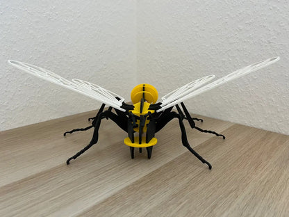 Zusammengesetztes Wespen-3D-Puzzle in Schwarz, Gelb und Weiß – Ansicht 2
