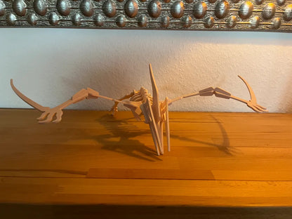 Beigefarbener Pterodactylus-3D-Puzzle-Bausatz aus PLA – Ansicht 2
