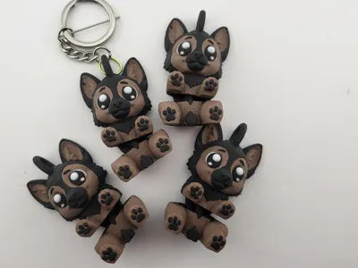 Vier bewegliche Schäferhund-Modelle aus PLA im 4er-Set – Ansicht 2