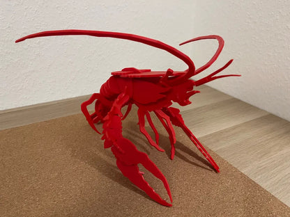 Rotes Hummer-3D-Puzzle aus PLA – Ansicht 2