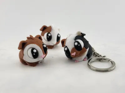 Zwei Hamster-Schlüsselanhänger aus PLA – Ansicht 2