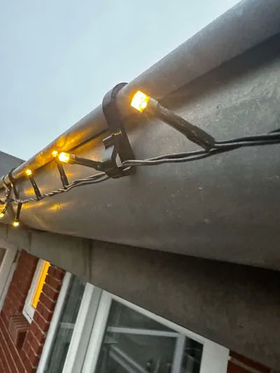 30 Dachrinnenhaken für Weihnachtsbeleuchtung, schwarze PETG-Haken zum Aufhängen von Außenbeleuchtung, 3D-gedruckt – Ansicht 3