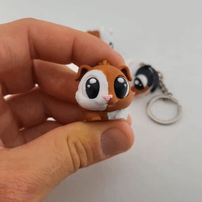 Zwei Hamster-Schlüsselanhänger aus PLA – Ansicht 3