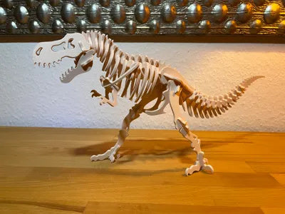 Beiges Tyrannosaurus-Rex-3D-Puzzle aus PLA – Ansicht 3