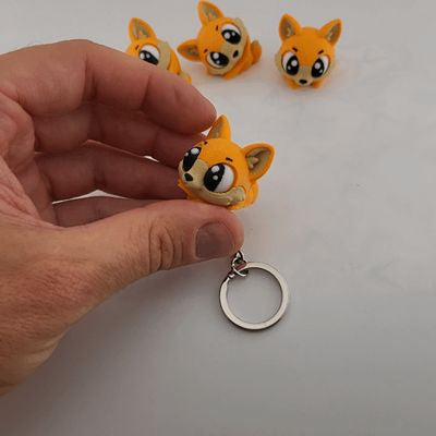 Zwei Fuchs-Schlüsselanhänger aus PLA im 2er-Set – Ansicht 4