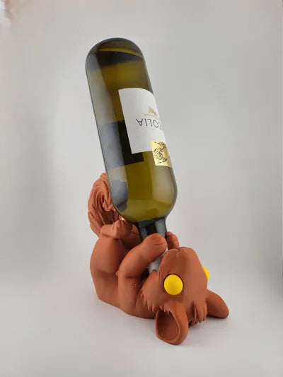 Eichhörnchen-Weinflaschenhalter aus PLA für eine Weinflasche – Ansicht 5