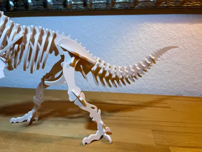 Beiges Tyrannosaurus-Rex-3D-Puzzle aus PLA – Ansicht 5