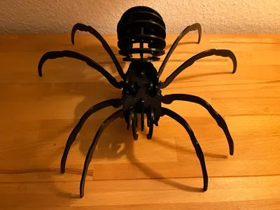 Schwarzes 3D-Spinnenpuzzle aus PLA in Spinnenform – Ansicht 5