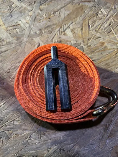 Spanngurtwickler, 2-teilig, für Akkuschrauber, für Gurte bis 5 cm, PLA, Schwarz – Ansicht 6