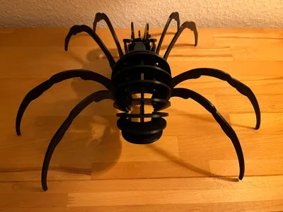 Schwarzes 3D-Spinnenpuzzle aus PLA in Spinnenform – Ansicht 6