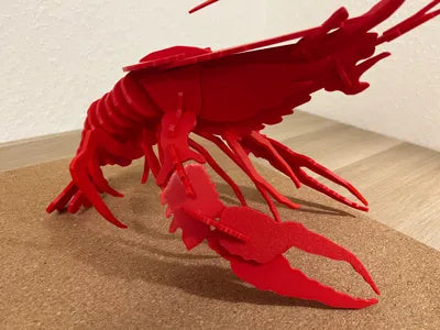 Rotes Hummer-3D-Puzzle aus PLA – Ansicht 6