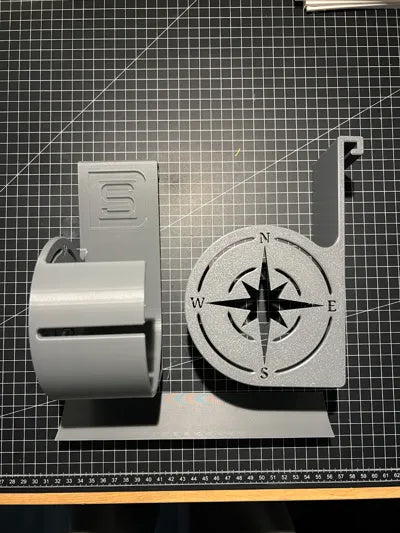 Verstellbarer PETG-Küchenrollenhalter mit Windrosenmotiv – Ansicht 6