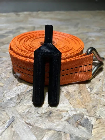Spanngurtwickler, 2-teilig, für Akkuschrauber, für Gurte bis 5 cm, PLA, Schwarz – Ansicht 7