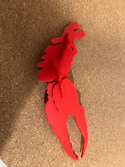 Rotes Hummer-3D-Puzzle aus PLA – Ansicht 7