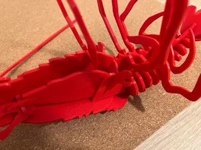 Rotes Hummer-3D-Puzzle aus PLA – Ansicht 9