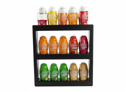Sirupständer für 15 Flaschen – Kompatibel mit More Nutrition Zerups & ESN-Sirupflaschen – Küchen- & Bar-Organisation, robustes Design