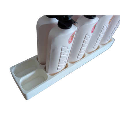 Halter für 10 Flaschen HOLY Sirup  – Moderner Organizer & Aufbewahrung für Getränkesirup – Passend für HOLY Sirup Flaschen – Küchen Organizer für Kaffee Bar, Gaming Setup & Fitness Ecke – Weiß