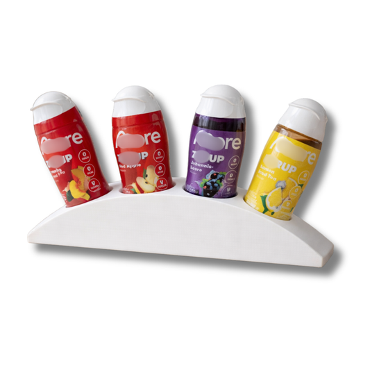 MORE Zerup Halter für 4–9 Flaschen – Moderner Sirup Organizer für MORE Zerup Fläschchen – Getränkehalter & Küchen Organizer – 3D Gedruckt – Minimalistisches Design für Küche & Coffee Bar