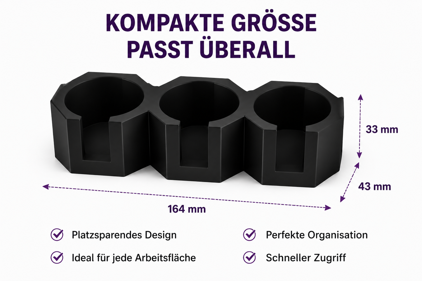 Siruphalter 2er Set für More Zerup Flaschen – 3D-gedruckter Flaschenhalter für je 3 Flaschen – Organizer für Getränkesirup, Kaffeesirup & Zerup