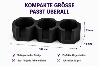 Siruphalter 2er Set für More Zerup Flaschen – 3D-gedruckter Flaschenhalter für je 3 Flaschen – Organizer für Getränkesirup, Kaffeesirup & Zerup