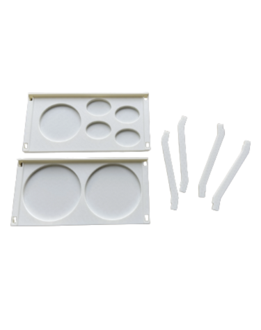 Modernes 3D-Gedrucktes Regal  für 3 Chunky Flavours & 4 Sirups – kompatibel mit More Nutrition - Aufbewahrung Ordnung (Weiß)