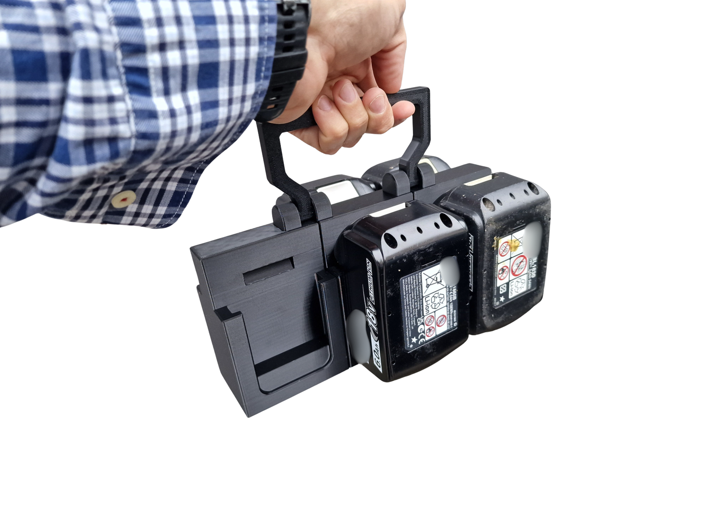 Akkuhalterung Aufhänger – Akku-Aufbewahrungsgestell kompatibel mit Makita 18V Li-Ion (BL1860/BL1850/BL1840/BL1830/BL1820/BL1815N)