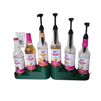 Sirup Halter für 1L Flaschen – Passend für Monin, SodaStream, Best Body, Coffee Syrup & Getränkesirup – Moderner Flaschen Organizer für Küche, Coffee Bar & Getränkestation – 3D Gedruckt