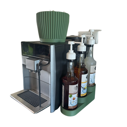 Sirup Halter für 1L Flaschen – Passend für Monin, SodaStream, Best Body, Coffee Syrup & Getränkesirup – Moderner Flaschen Organizer für Küche, Coffee Bar & Getränkestation – 3D Gedruckt